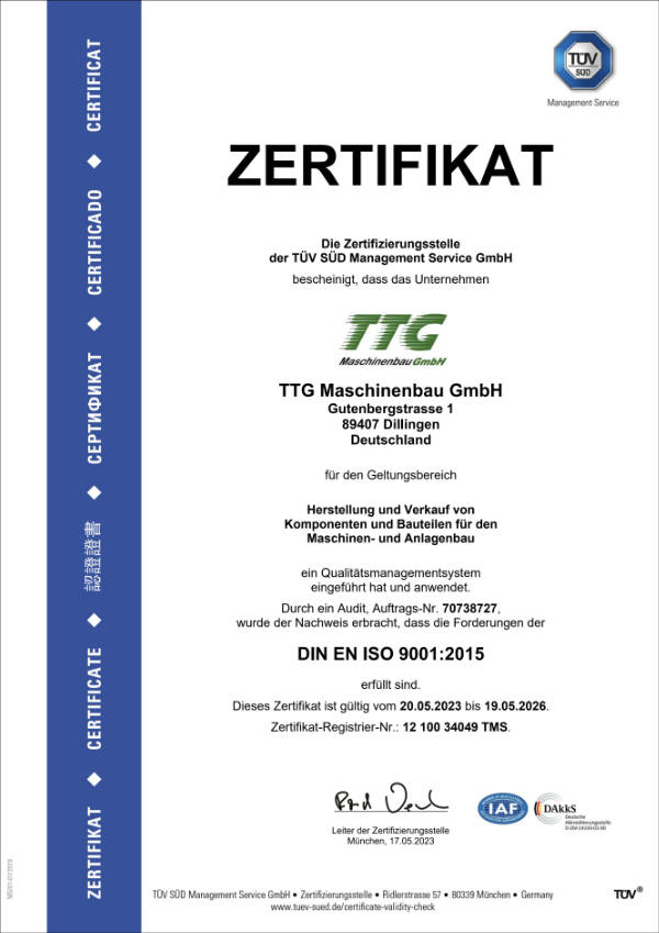 T�V Zertifikat
